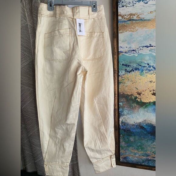 ULLA JOHNSON Levi Pant Women Ivory  Size 0 New with tag - Picture 3 of 16